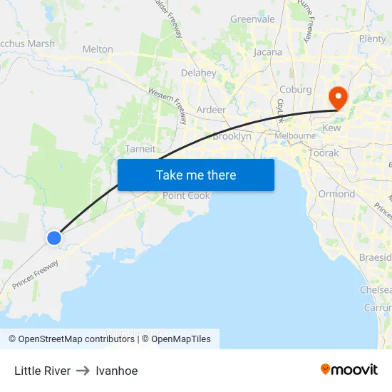 Little River to Ivanhoe map