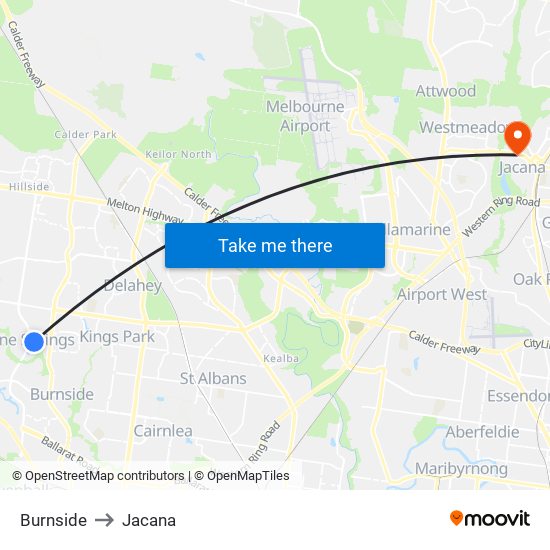 Burnside to Jacana map