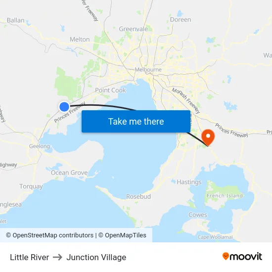 Little River to Junction Village map