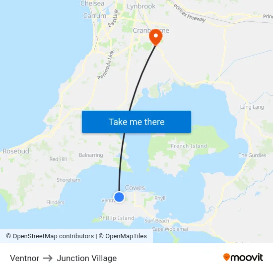 Ventnor to Junction Village map