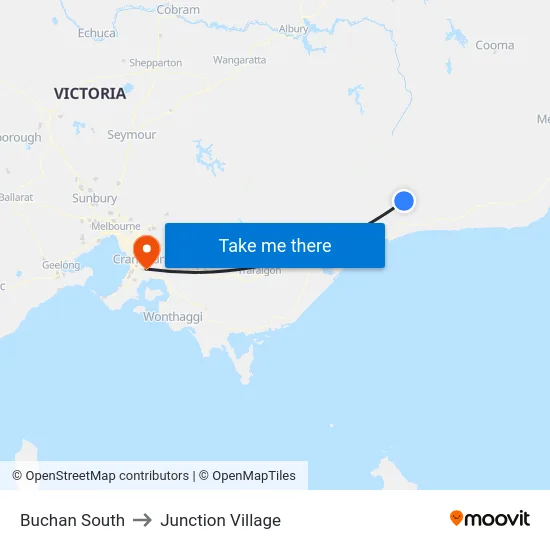 Buchan South to Junction Village map