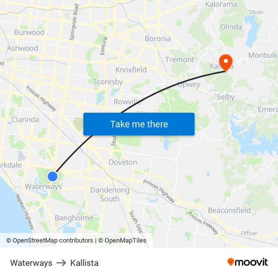 Waterways to Kallista map