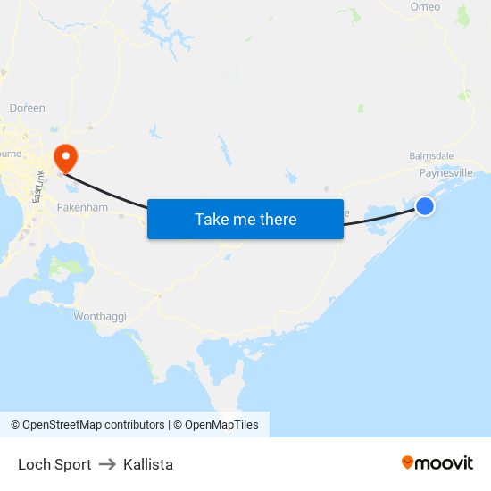 Loch Sport to Kallista map