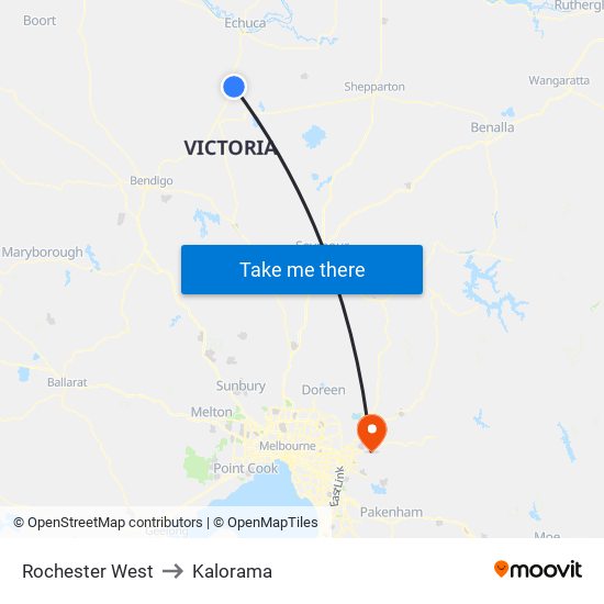 Rochester West to Kalorama map