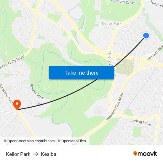 Keilor Park to Kealba map