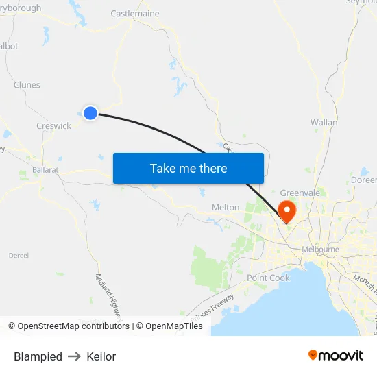 Blampied to Keilor map