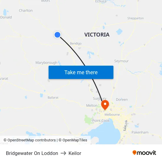 Bridgewater On Loddon to Keilor map