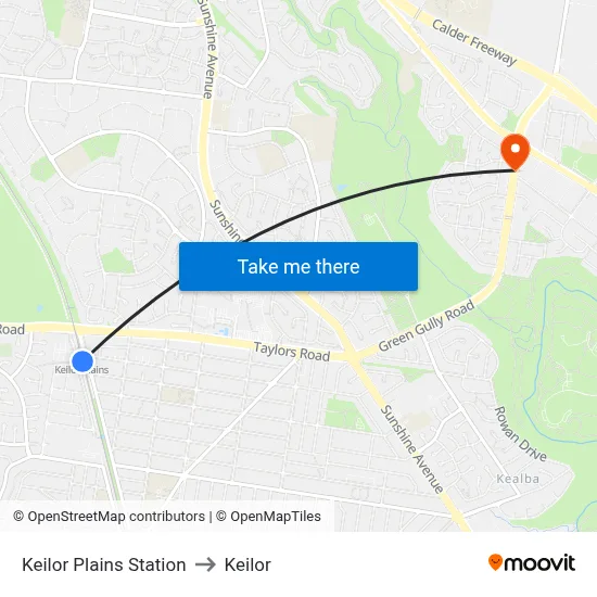 Keilor Plains Station to Keilor map