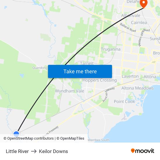 Little River to Keilor Downs map