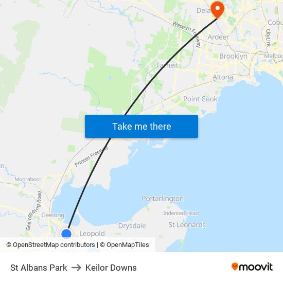 St Albans Park to Keilor Downs map