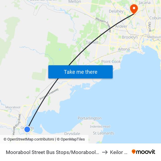 Moorabool Street Bus Stops/Moorabool St (Geelong) to Keilor Park map