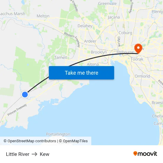 Little River to Kew map