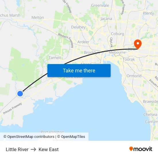 Little River to Kew East map