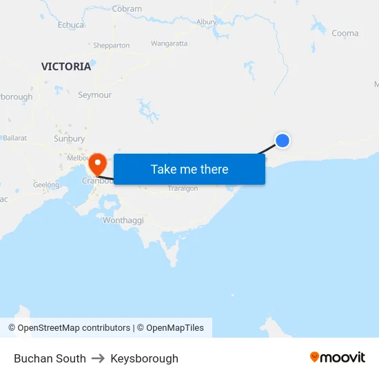 Buchan South to Keysborough map