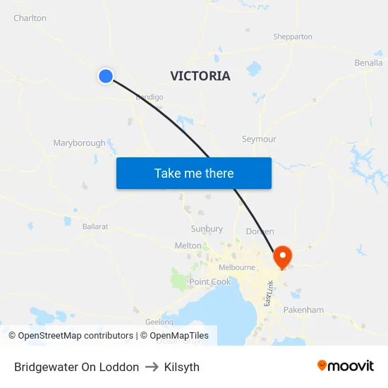 Bridgewater On Loddon to Kilsyth map