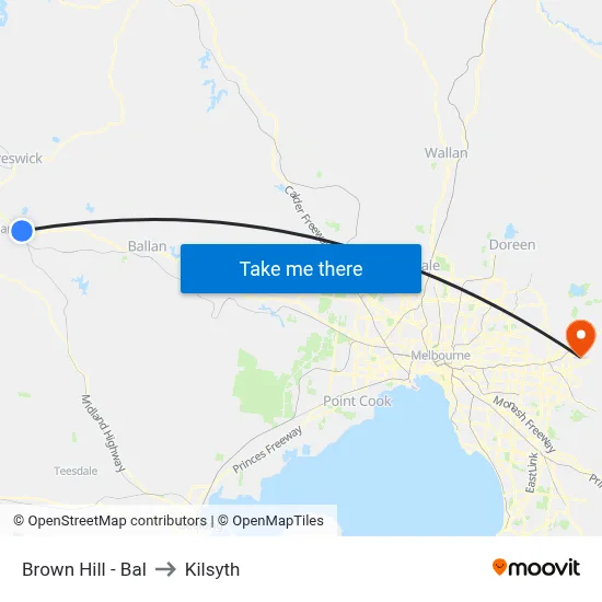 Brown Hill - Bal to Kilsyth map