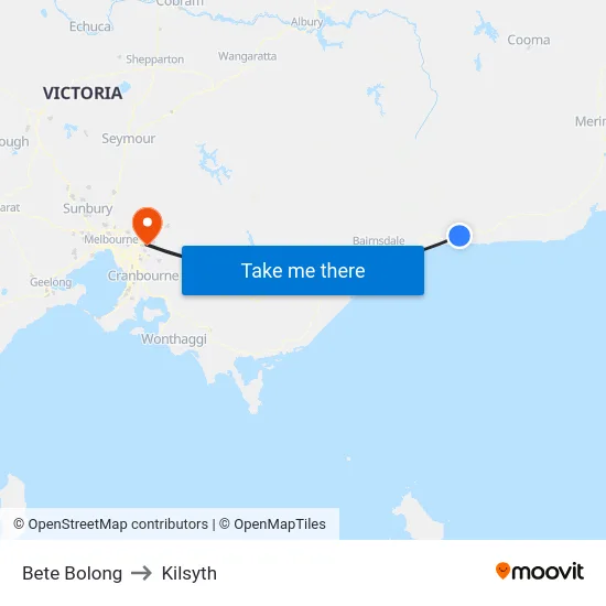 Bete Bolong to Kilsyth map