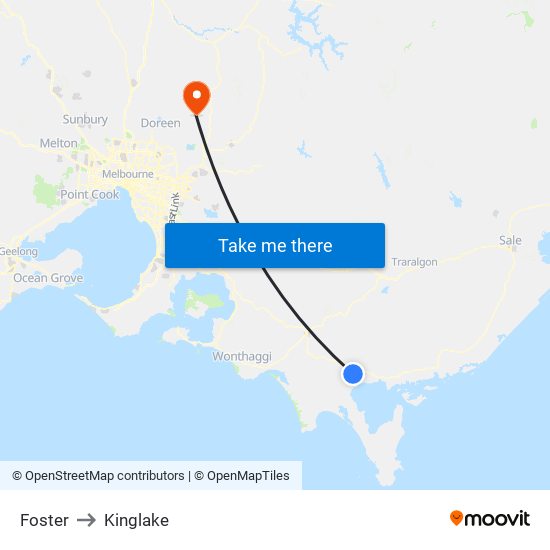 Foster to Kinglake map