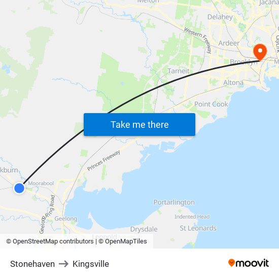 Stonehaven to Kingsville map