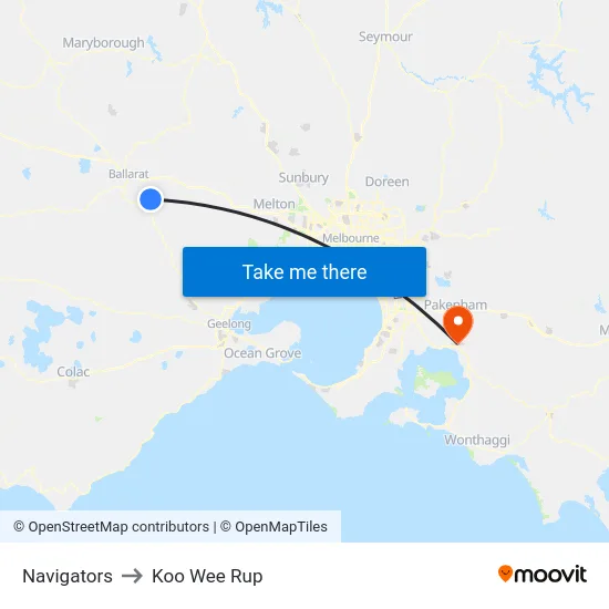 Navigators to Koo Wee Rup map