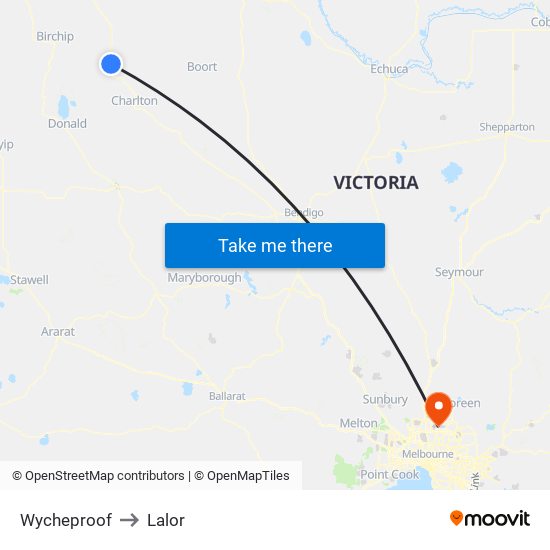 Wycheproof to Lalor map