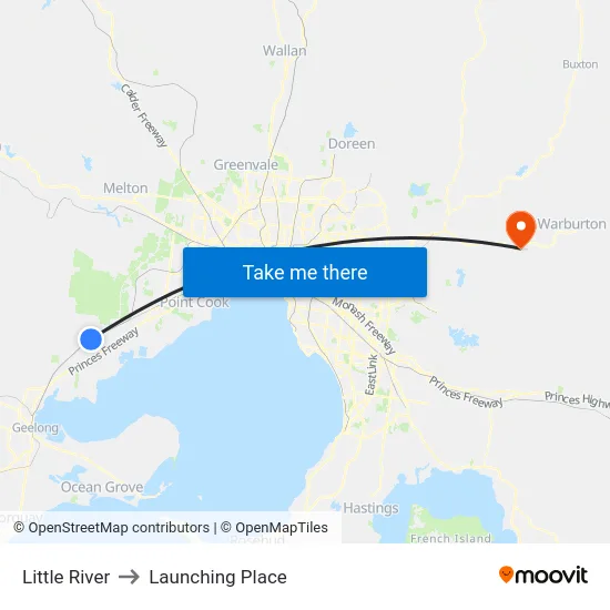 Little River to Launching Place map