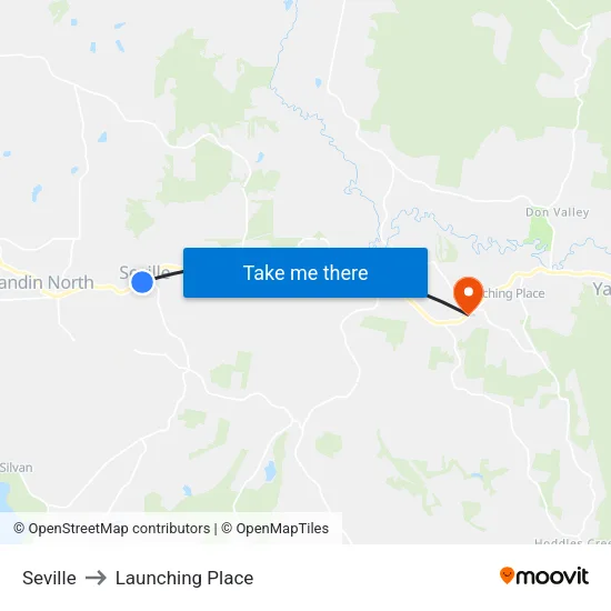 Seville to Launching Place map