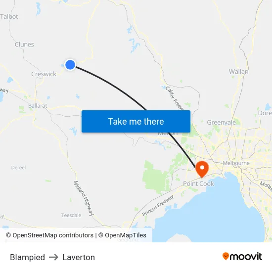 Blampied to Laverton map