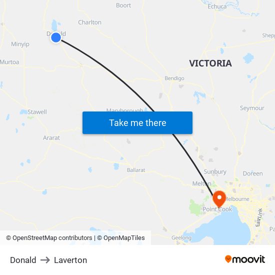 Donald to Laverton map