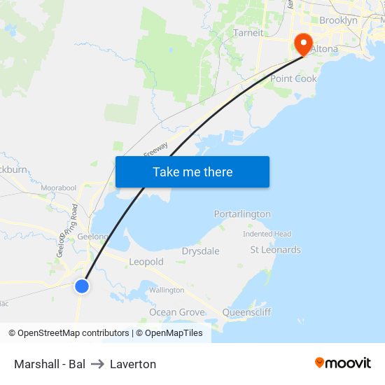 Marshall - Bal to Laverton map