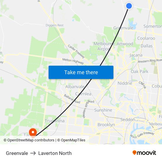 Greenvale to Laverton North map