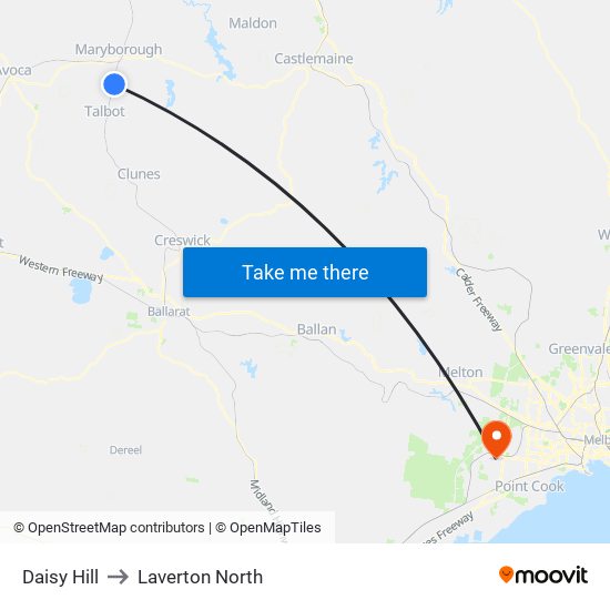 Daisy Hill to Laverton North map