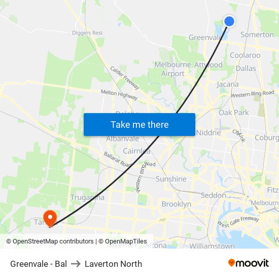 Greenvale - Bal to Laverton North map