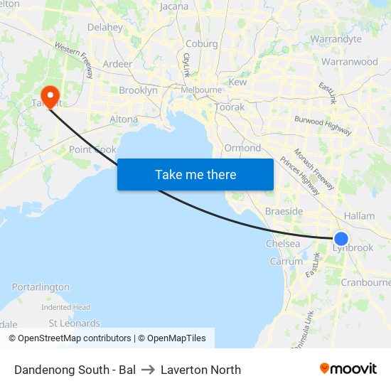 Dandenong South - Bal to Laverton North map