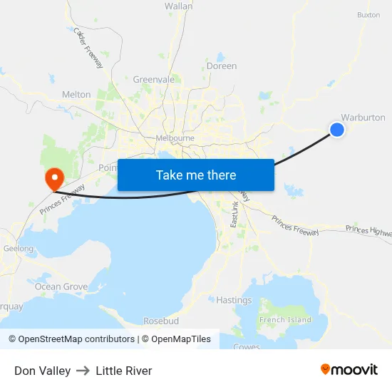 Don Valley to Little River map