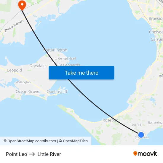 Point Leo to Little River map