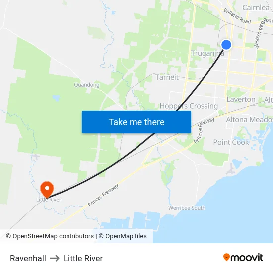 Ravenhall to Little River map