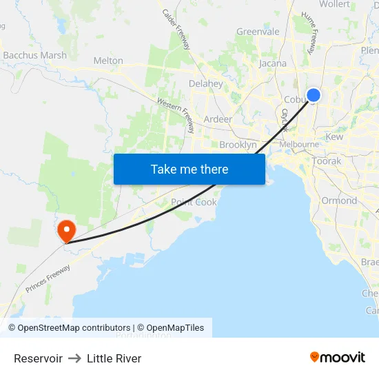 Reservoir to Little River map