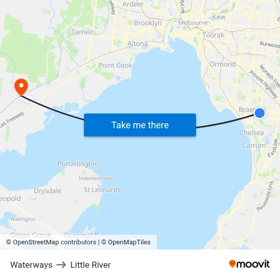 Waterways to Little River map