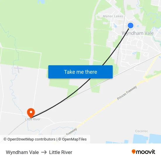 Wyndham Vale to Little River map