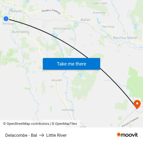 Delacombe - Bal to Little River map