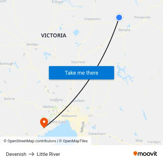 Devenish to Little River map