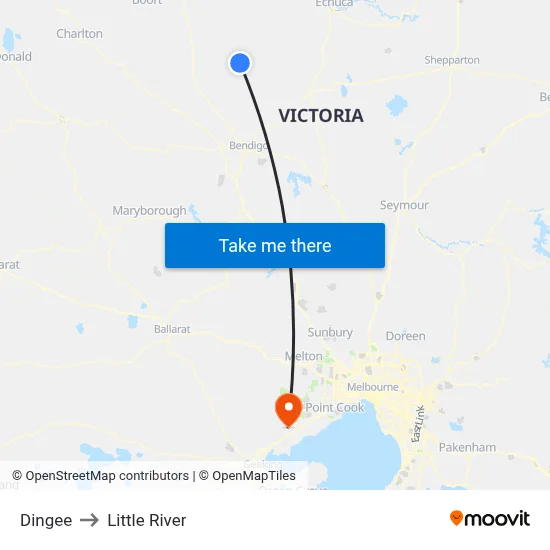 Dingee to Little River map