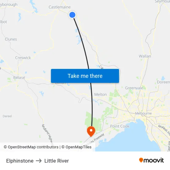 Elphinstone to Little River map