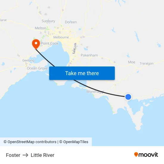 Foster to Little River map