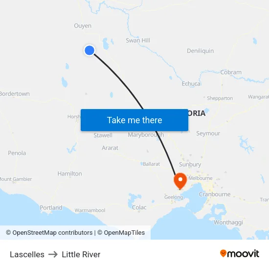 Lascelles to Little River map