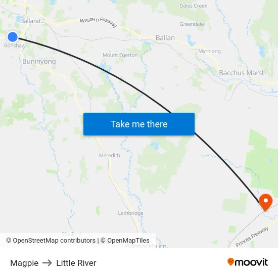 Magpie to Little River map
