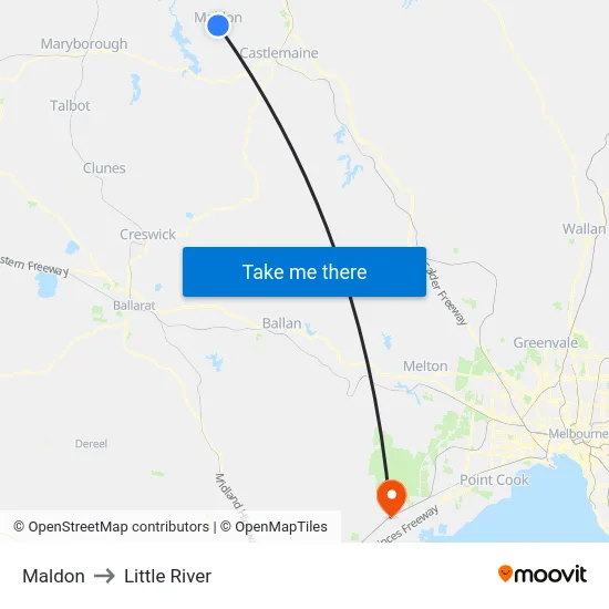 Maldon to Little River map