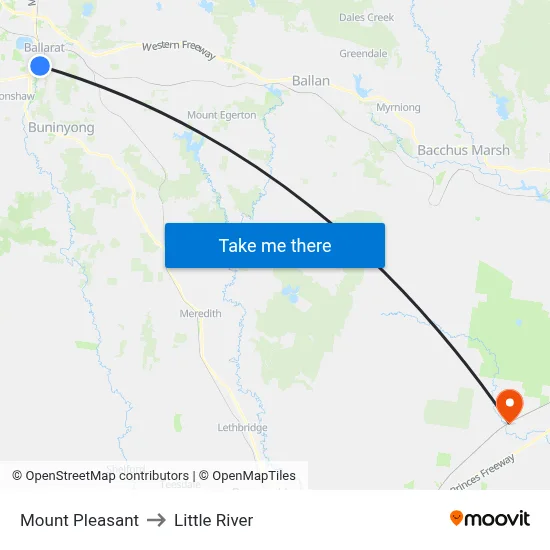 Mount Pleasant to Little River map
