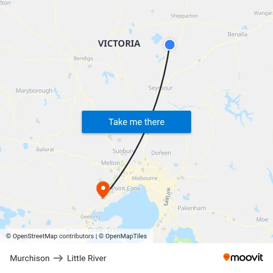 Murchison to Little River map